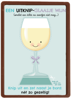 zwangerschap een uitknip glaasje wijn