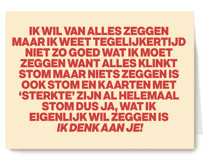 Wat ik eigenlijk wil zeggen Ik denk aan je
