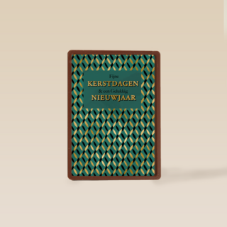 Stijlvolle kerstkaart groen met goud