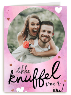 valentijnskaart foto dikke knuffel voor jou