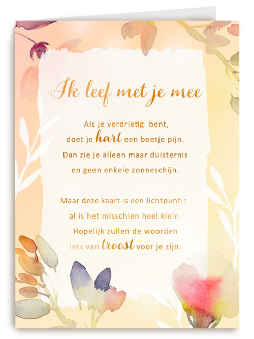 Sterktekaart Ik leef met je mee More than Words