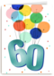 Verjaardagskaart 60 met ballonnen