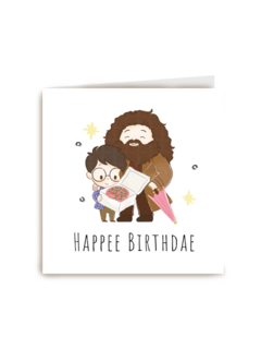 Harry Potter Hagrid en Harry verjaardagskaart
