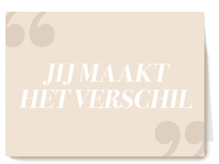 Bedankt kaart thuiswerken jij maakt het verschil