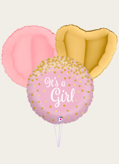 Ballonnentros It is a Girl Roze Goud