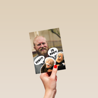 verjaardag kaart muppets foto waldorf statler