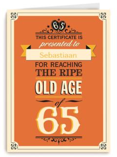 leeftijd vijfenzestig old age