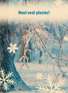 winters landschap met sneeuwvlokken