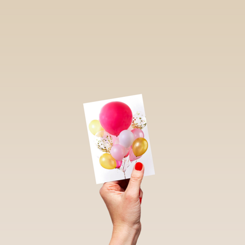 van harte met deze roze ballonnen