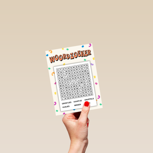 kaart voor kinderen woordzoeker spelletje corona quarantaine
