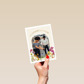 Gefeliciteerd met jullie trouwdag fotokaart