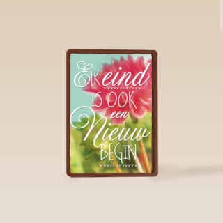 elk eind is ook een nieuw begin kaart