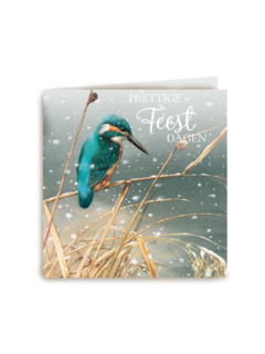 Kerstkaart klassiek Marjolein Bastin ijsvogel
