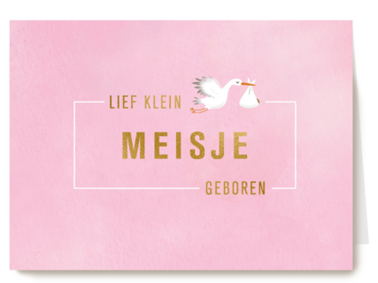 Babykaart dochter Lief klein meisje geboren