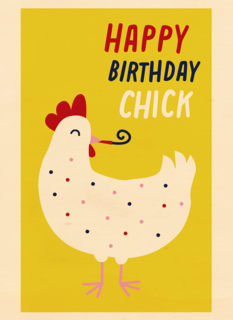 Verjaardagskaart Happy Birthday Chick