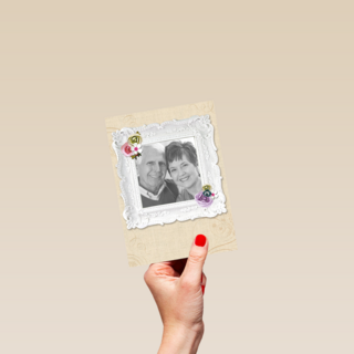 fotokaart onze ouders zijn zoveel jaar getrouwd