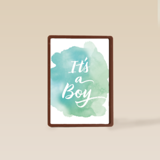 watercolor it is a boy