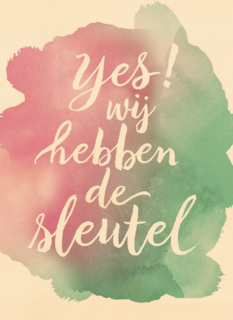 watercolor yes wij hebben de sleutel