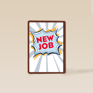 nieuwe baan kaart new job