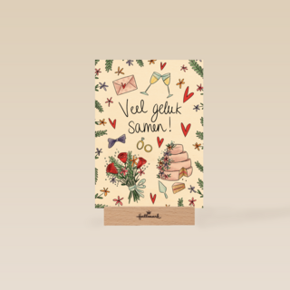 Trouwdagkaart Veel geluk samen Matia Studio