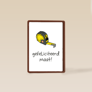 Verjaardagskaart man hip Gefeliciteerd maat