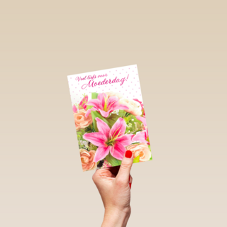 moederdag kaart klassiek veel liefs voor moederdag lelie