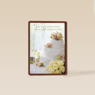 bruidstaart voor gouden huwelijk