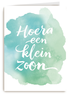 watercolor hoera een kleinzoon