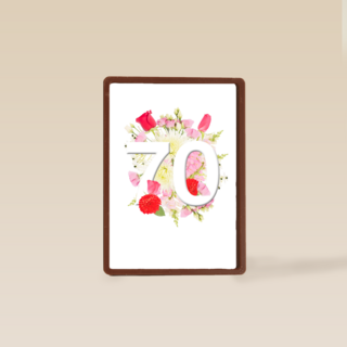 Verjaardagskaart 70 jaar bloemen