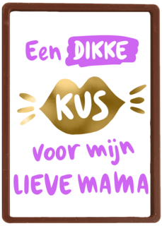 moederdag kaart een dikke kus voor mijn lieve mama