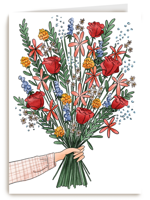 Blanco kaart bos bloemen Matia Studio powervrouw