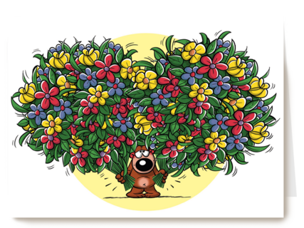 funny mail blanco bos bloemen