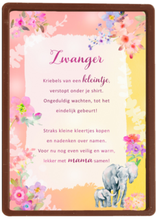 Zwangerschapskaart Kriebels van een kleintje More than words