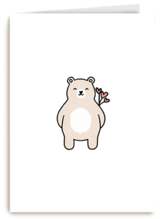 Bedankt beer met bloemen