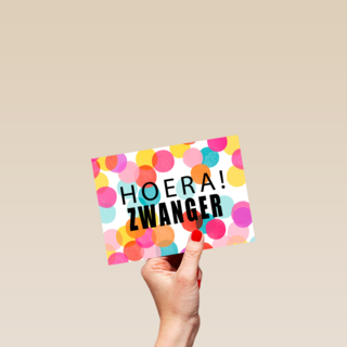 zwangerschap felicitatie hoera zwanger confetti