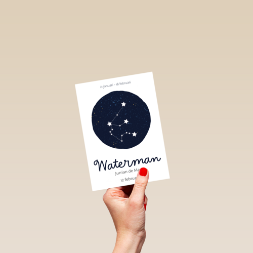 sterrenbeeld kaart waterman aanpasbare tekst