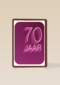 Verjaardagskaart 70 jaar karmijn
