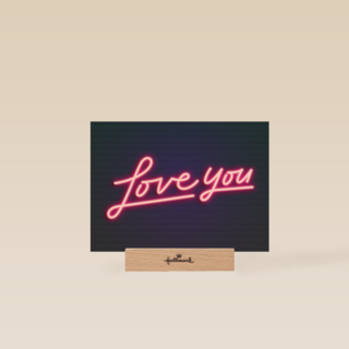 Liefde kaart neon Love you