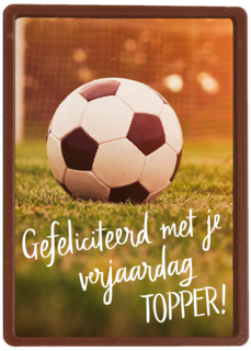 Verjaardagskaart voetbal topper