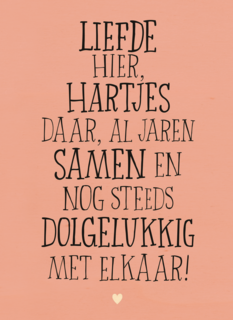 al jaren samen en nogsteeds dolgelukkig kaart