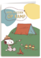 Snoopy kaart op kamp
