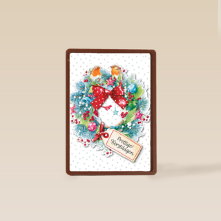 Roodborstjes kerstkrans