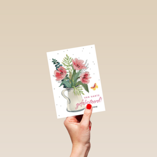 watercolor bloemen in vaas