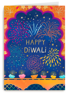 Happy Divali vuurwerk