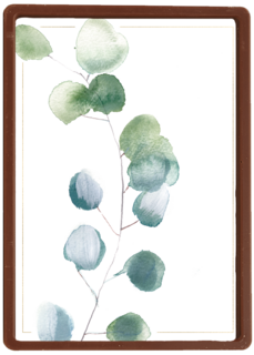 blanco condoleancekaart met plant