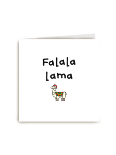 kerstkaart humor fa la la lama
