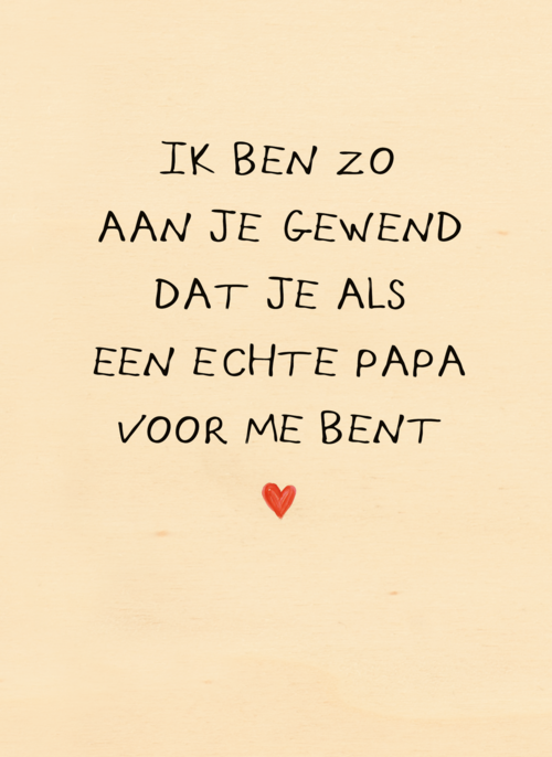 ik ben zo aan je gewend