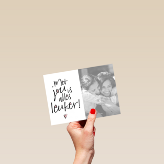 fotokaart met jou is alles leuker tekst