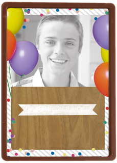 fotokaart gefeliciteerd met je verjaardag ballonnen