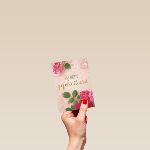 roze rozen kaart